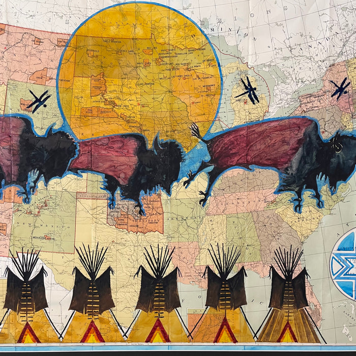 Your Manifest is Not My Destiny, 1892 Map of the Reservations, by Joe Pulliam, Oglala Lakota