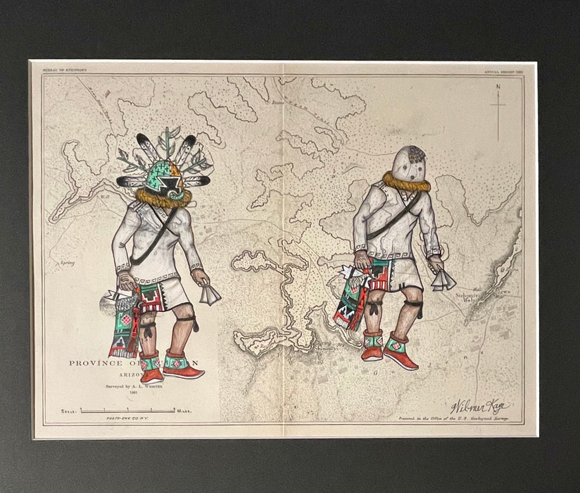 Most Ancient Ones, 1883 Hopi Mesas Map, by Wilmer Kaye, Hopi
