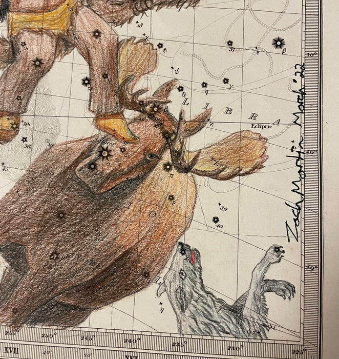 Ancestors Among the Sky, 1844 Celestial Map, Zach Martin, Ahtna