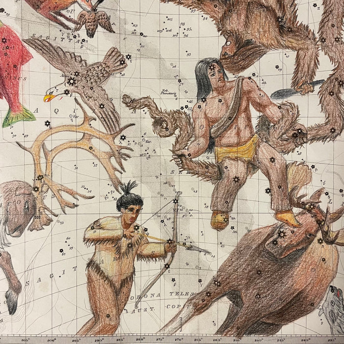 Ancestors Among the Sky, 1844 Celestial Map, Zach Martin, Ahtna