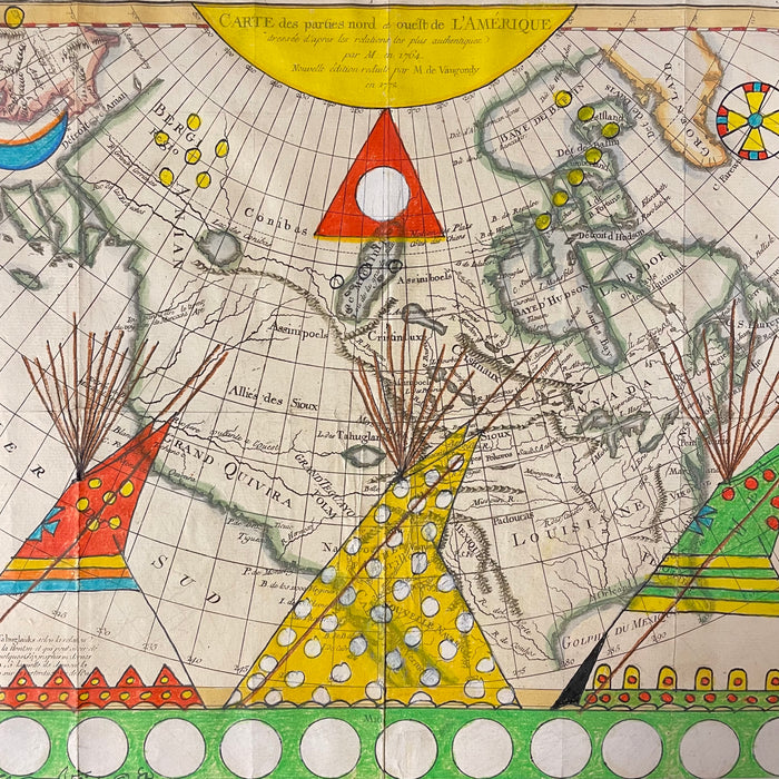 Medicine Lodges, 1772 North America Map, by Terrance Guardipee, Blackfeet