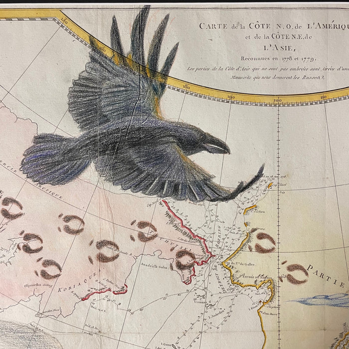 The Great Crossing, on 1778 Cook’s Charting of the Bering Strait Map, Zach Martin, Ahtna