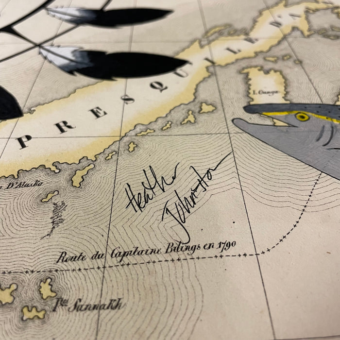 Inner Spirit, 1827 Map of SW Alaska, Heather Johnston, Alutiiq