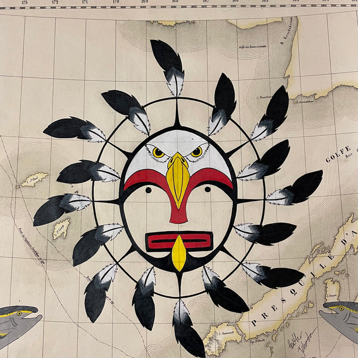 Inner Spirit, 1827 Map of SW Alaska, Heather Johnston, Alutiiq