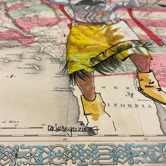 Our Culture, 1864 American Southwest Territories Map, Douglas Yazzie, Navajo