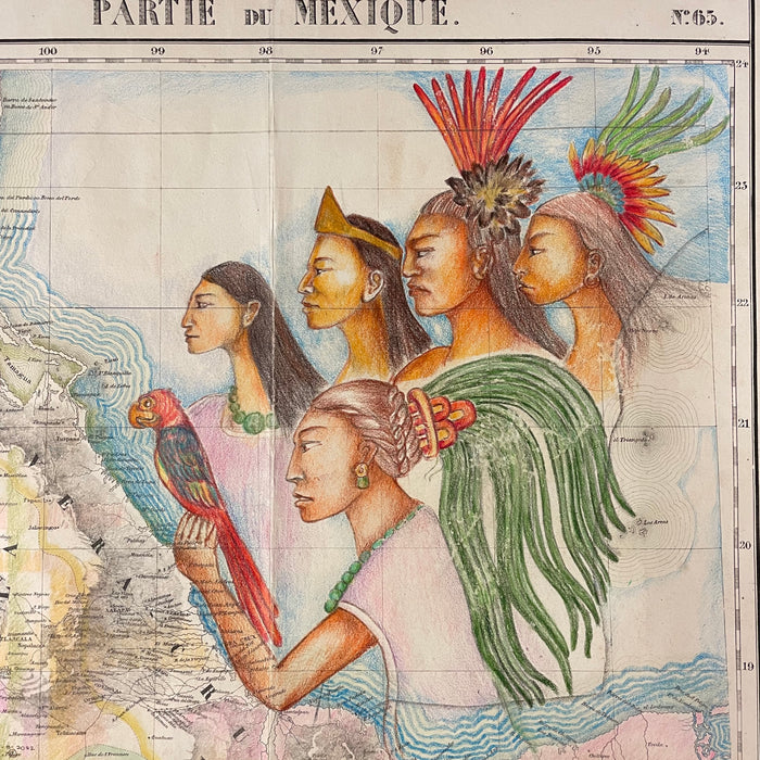 The Ancestry, 1825 Southern Gulf Coast of Mexico, Guillermo Chavez Rosette, Aztec-Toltec