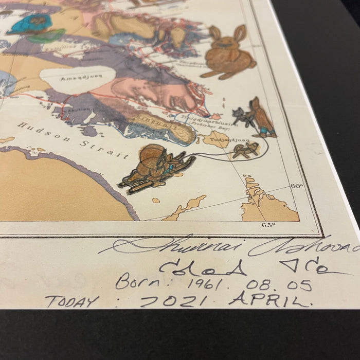 Our Land Our Lives, 1883 Eskimo Tribes map, Shuvanai Ashoona, Inuit