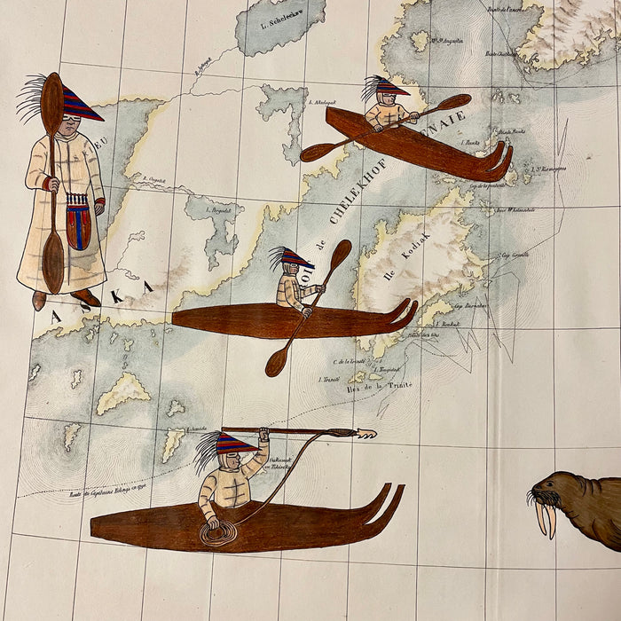 qangiquusinaq (long long ago), 1827 SC Alaska Map, Heather Johnston, Alutiiq