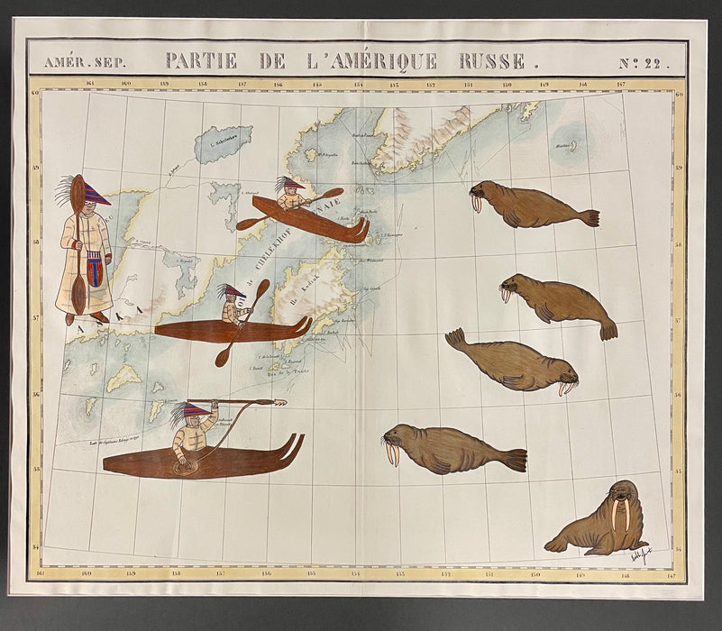 qangiquusinaq (long long ago), 1827 SC Alaska Map, Heather Johnston, Alutiiq