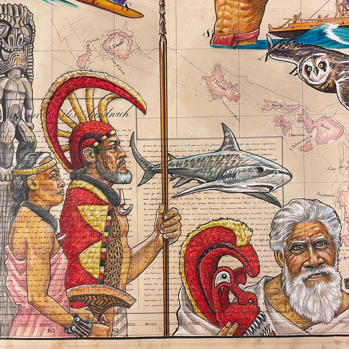 The Hawaiian Islands, 1827 Hawaii Map, by Brook Kapūkuniahi Parker