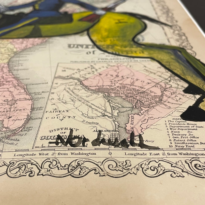 A Good Shot, 1855 United States Map, by Raymond Nordwall Pawnee