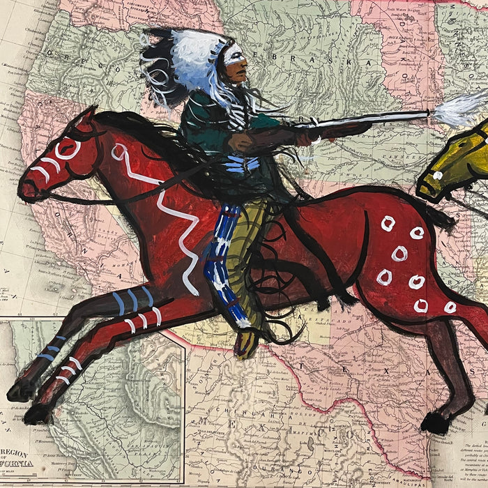 A Good Shot, 1855 United States Map, by Raymond Nordwall Pawnee