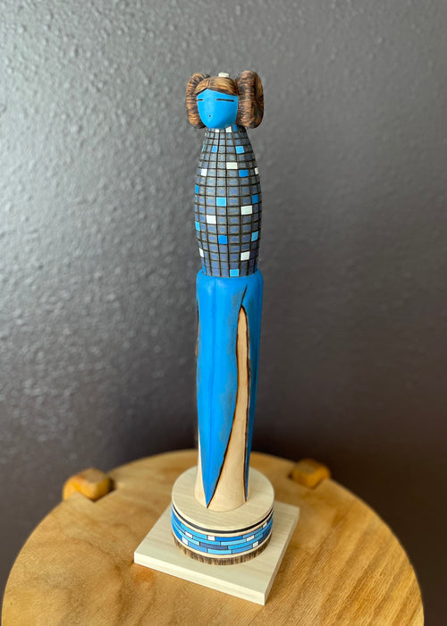 Blue Corn Maiden Zuni Doll, by Gregg Lasiloo