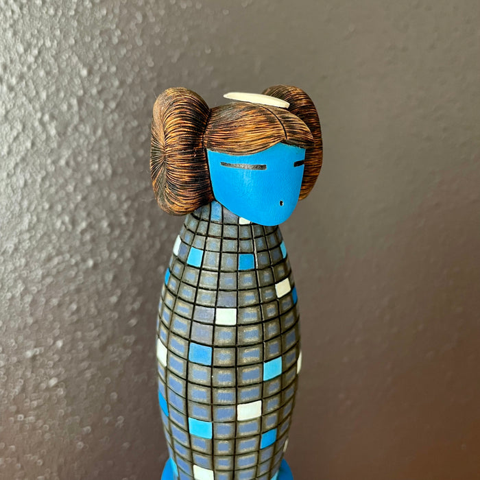 Blue Corn Maiden Zuni Doll, by Gregg Lasiloo