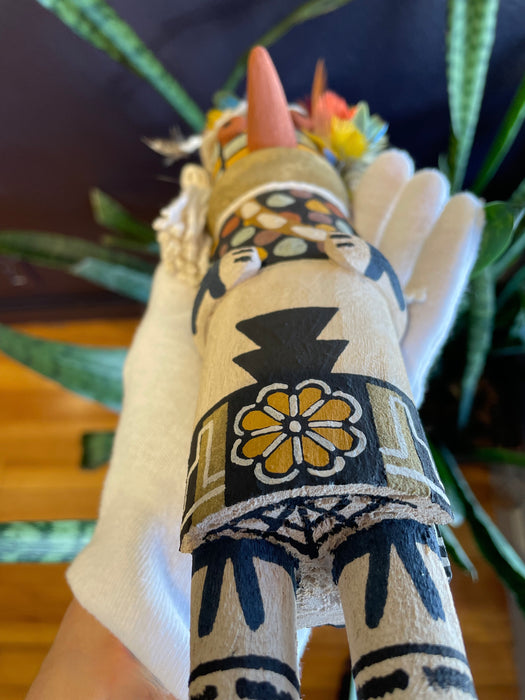 Morivosi (Bean) Kachina Doll, by Raynard Lalo, Hopi