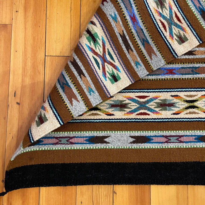 Chinle Style Navajo Rug with Many Colors, by Bessie Littleben