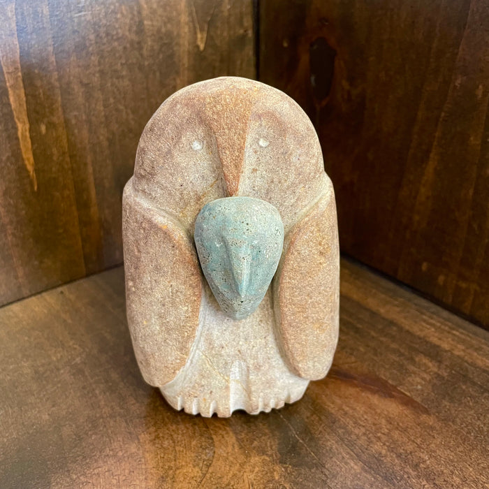 Owl And Owlet Stone Fetish, by Salvador Romero