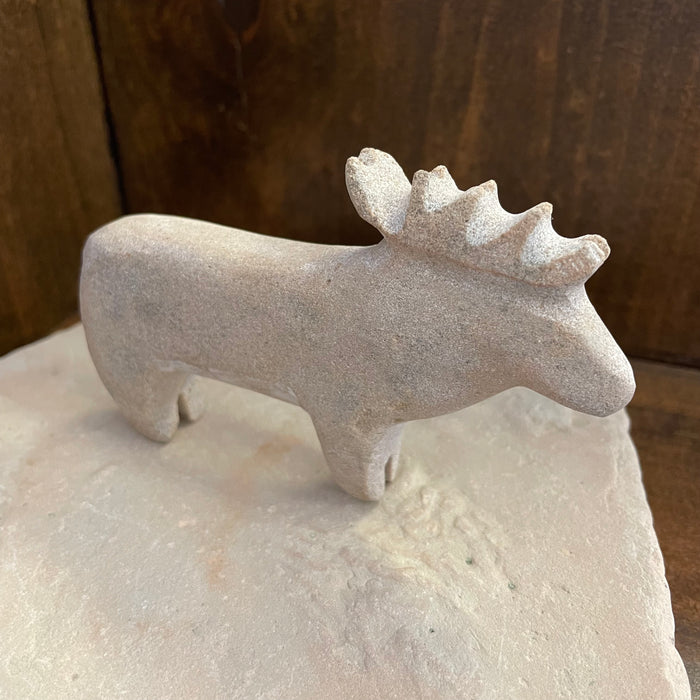 Moose Stone Carving Fetish, by Salvador Romero