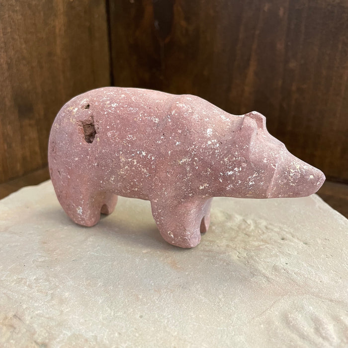 Red Bear Stone Fetish, by Salvador Romero