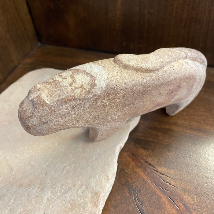 Old Style Stone Carving Mountain Lion Fetish, by Salvador Romero
