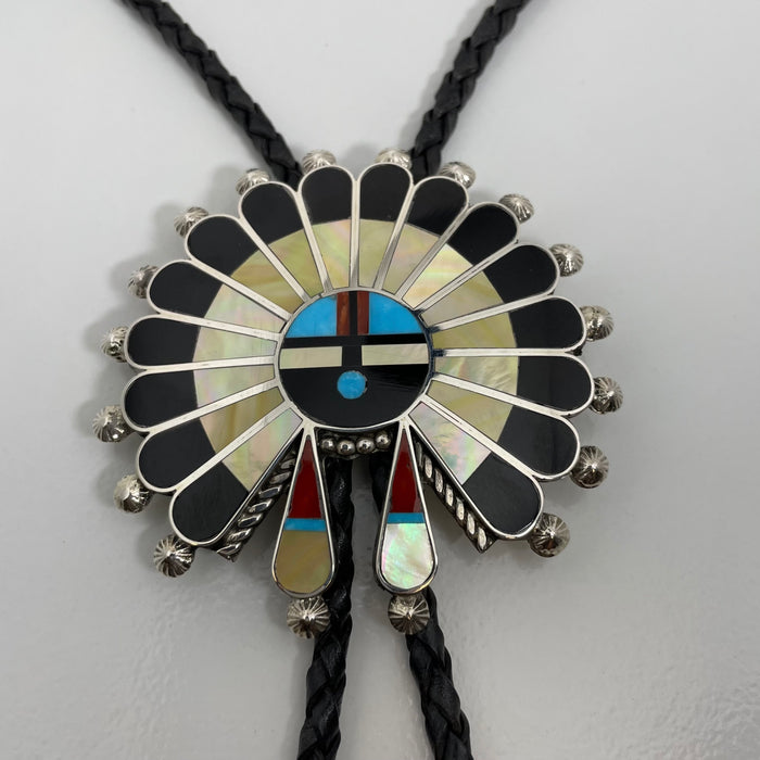 Zuni Sunface Bolo, by Aprilene Unkenstine