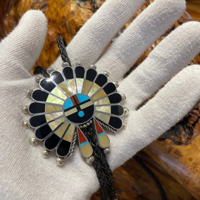 Zuni Sunface Bolo, by Aprilene Unkenstine