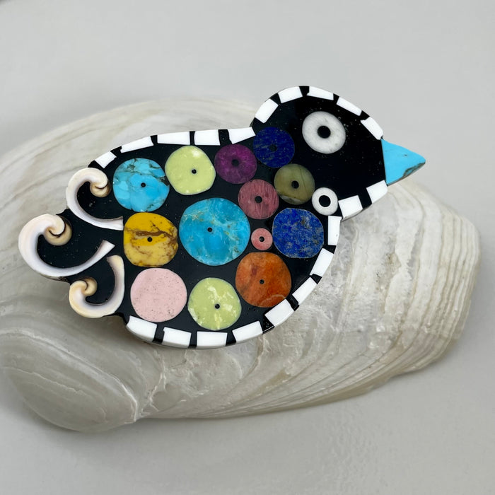 Galactic Fledgling Bird Pin, by Mary Tafoya