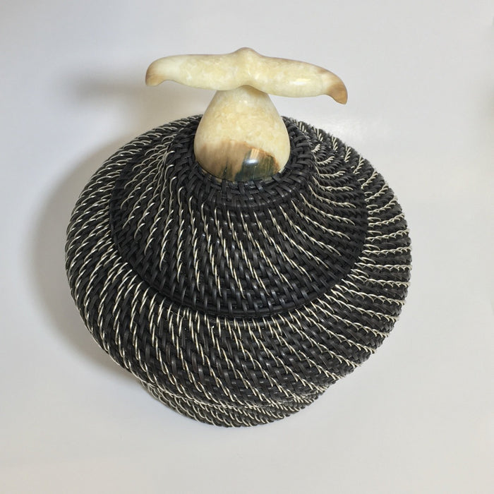 Baleen and Silver Basket, Don Johnston, Raven Makes Native American Art Gallery