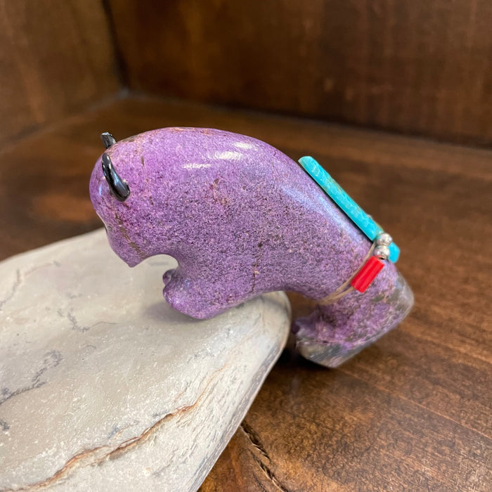 Australian Stichtite Buffalo Zuni Fetish, by Todd Westika