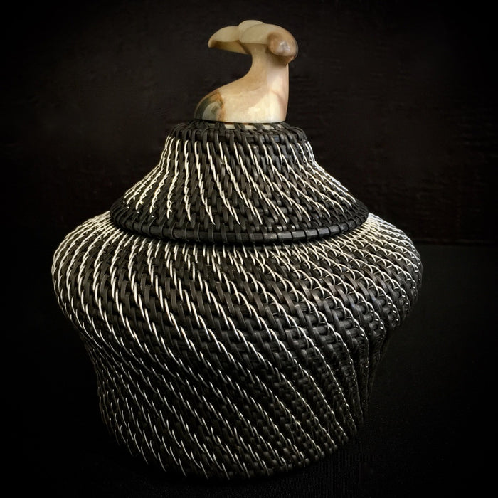 Baleen and Silver Basket, Don Johnston, Raven Makes Native American Art Gallery
