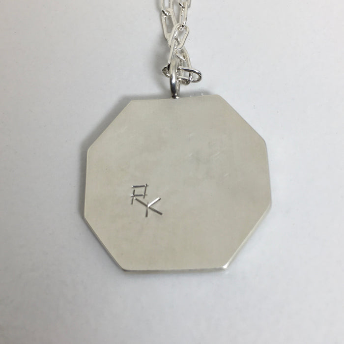 Bear and Star Shower Hopi Silver Necklace, by Ray and Dorothy Kyasyousie