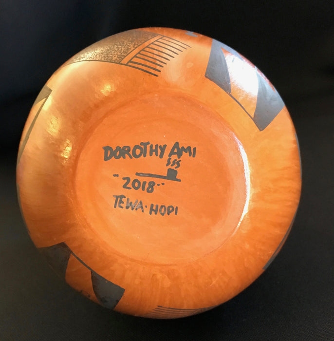 Lightening Hopi-Tewa Pottery Vase, by Dorothy Ami