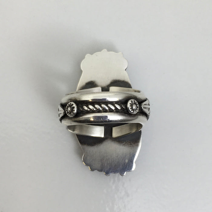 Bisbee Turquoise and Silver Ring, by Ivan Howard