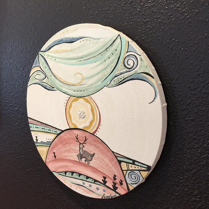 Hopi Painting, by Hopi Artist Donna Humetewa Kaye, Hopi Art Raven Makes Gallery