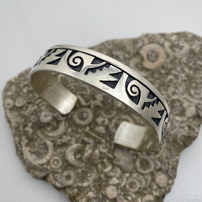Hopi Silver Bracelet by Steward Dacawyma