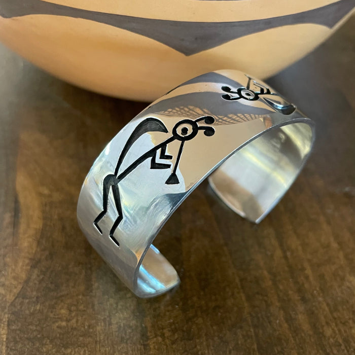 Traditional Hopi 'Kokopila' Bracelet, by Steward Dacawyma