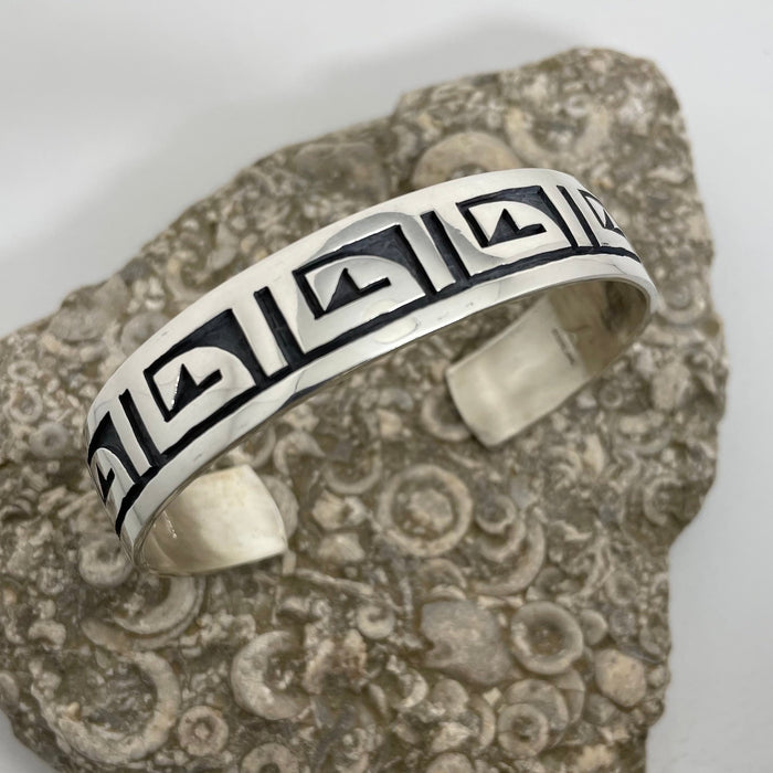 Silver Overlay Hopi Bracelet, by Steward Dacawyma