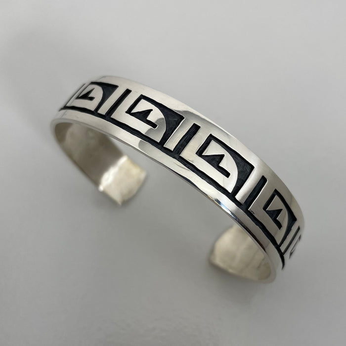 Silver Overlay Hopi Bracelet, by Steward Dacawyma