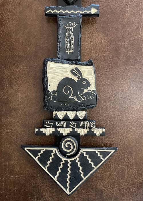 Cunning Intuition Totem Stick, by Carolyn Bernard Young, Choctaw