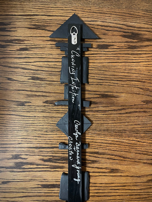 Cunning Intuition Totem Stick, by Carolyn Bernard Young, Choctaw