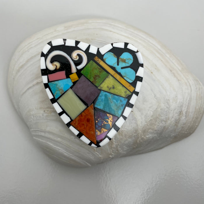 Mosaic Heart Pendant, by Mary Tafoya