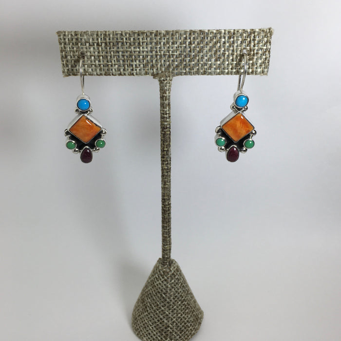 Cluster Earrings, by Dee Nez, Navajo