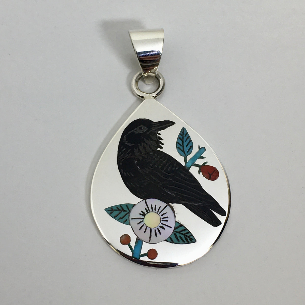 Raven Inlay Pendant, by Nancy and Ruddell Laconsello at Raven Makes ...