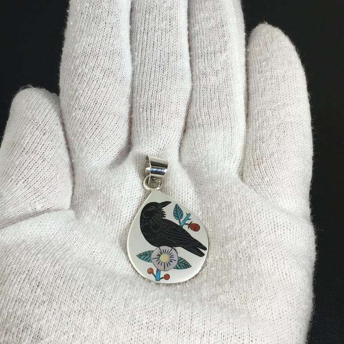 Raven Inlay Pendant, by Nancy and Ruddell Laconsello at Raven Makes ...