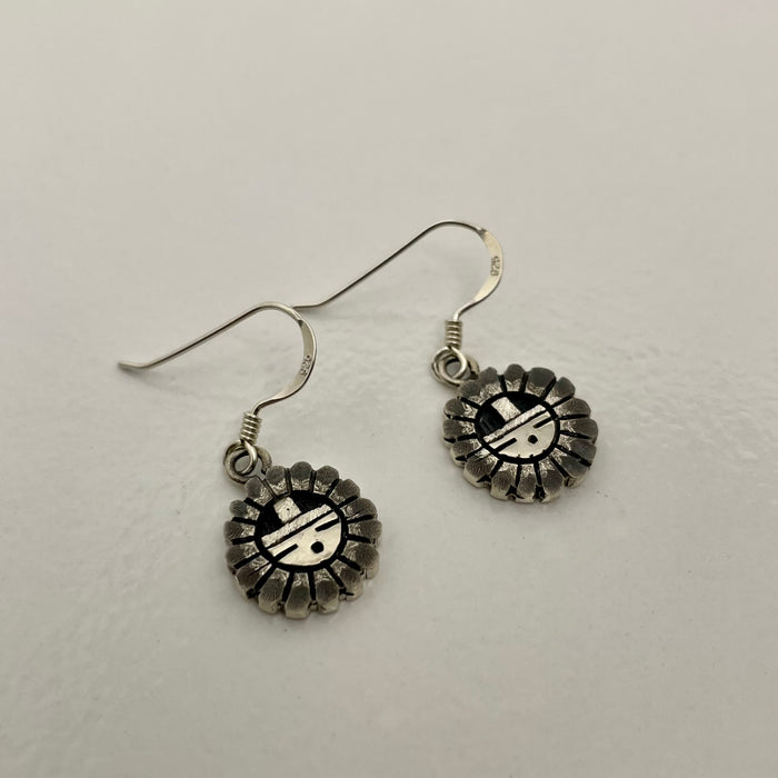 Hopi Sunface Dangle Earrings, by Edison and Cheryl Wadsworth