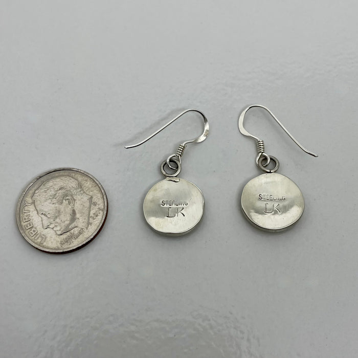Hopi Rain Cloud Silver Earrings, by Lucian Koinva