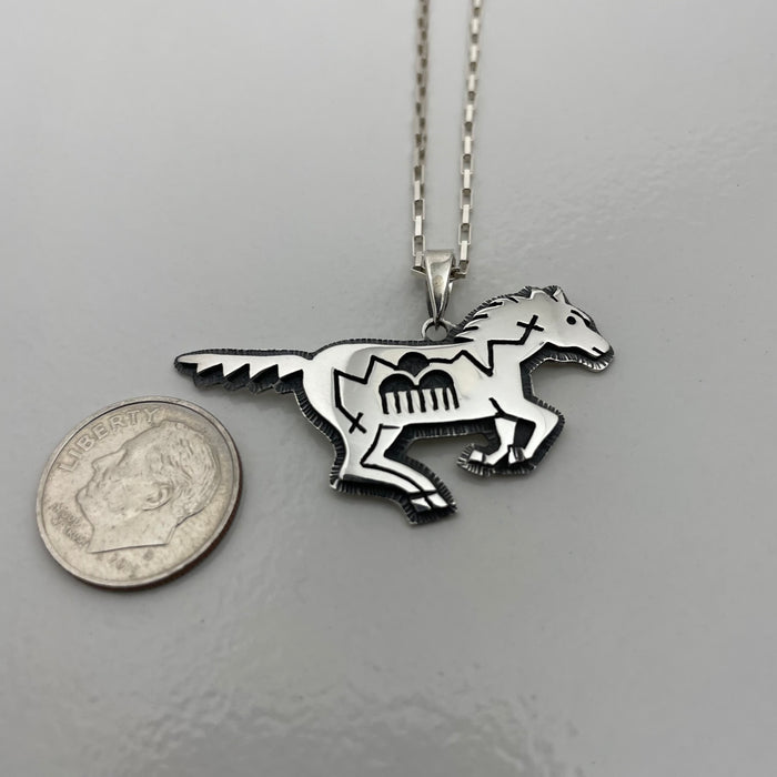 Storm Runner Horse Pendant, by Gerald Lomaventema