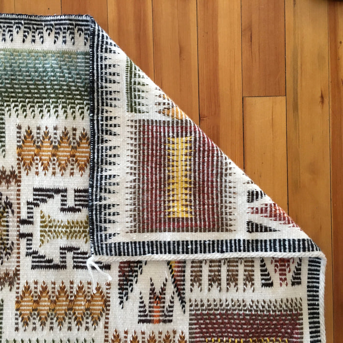 Storm Pattern with Raised Outline Navajo Rug, by Marie Sheppard