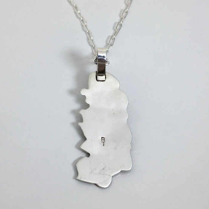 The Pollinators Hopi Silver Overlay Pendant, by Berra Tawahongva