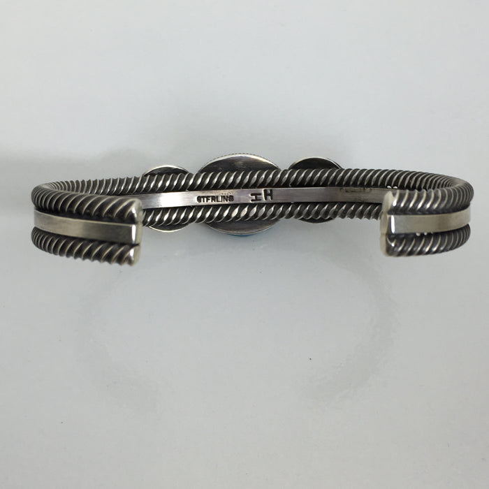 Bisbee Turquoise and Silver Bracelet, by Ivan Howard